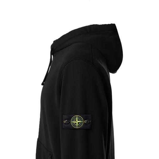[Stone Island] Organic Cotton Fleece Hooded Sweatshirt