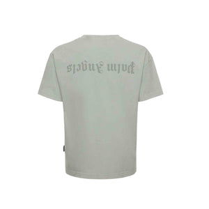 Palm Angels Garment Dyed Reverse Logo T-Shirt in Light Grey