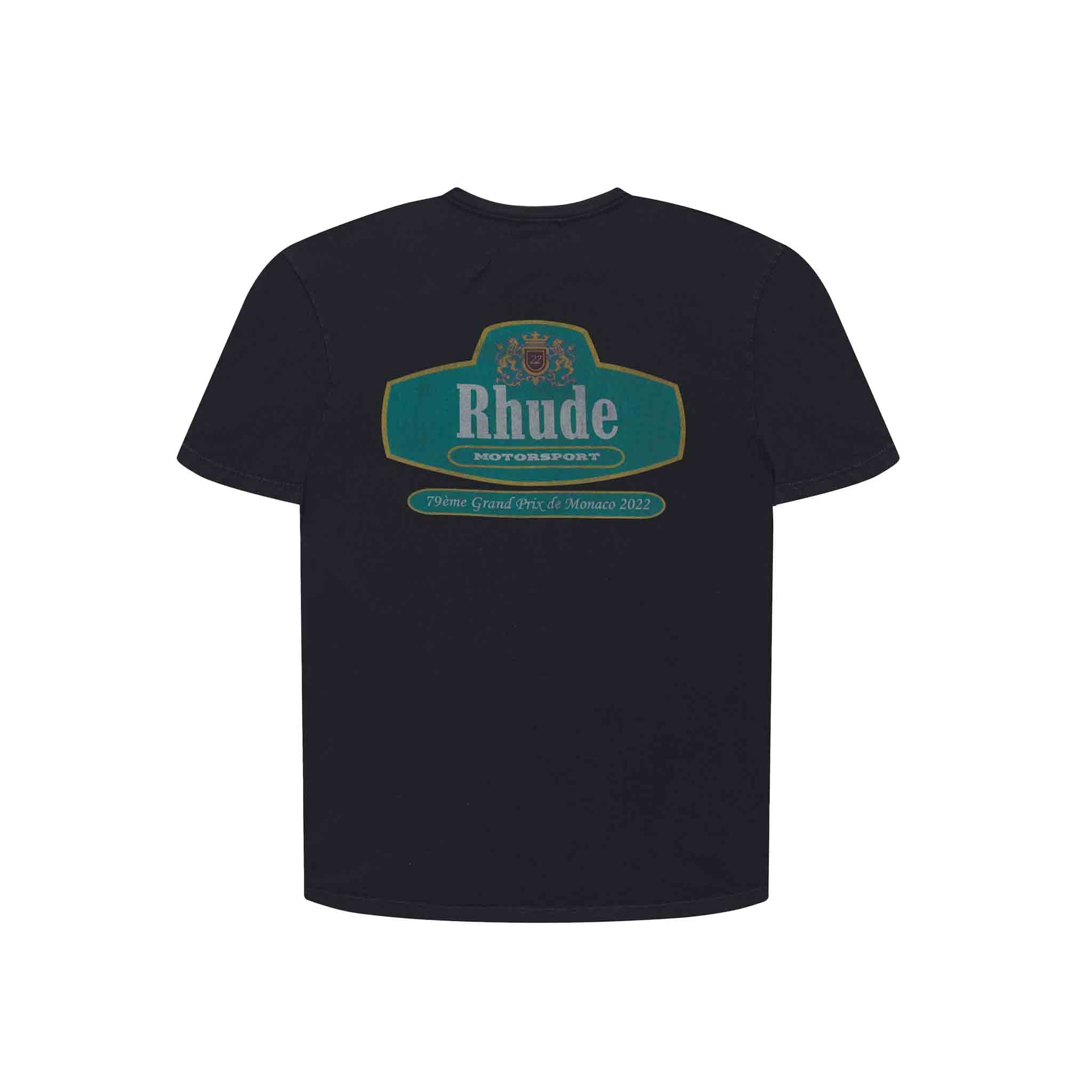 Rhude Racing Crest T-Shirt in Vintage Black