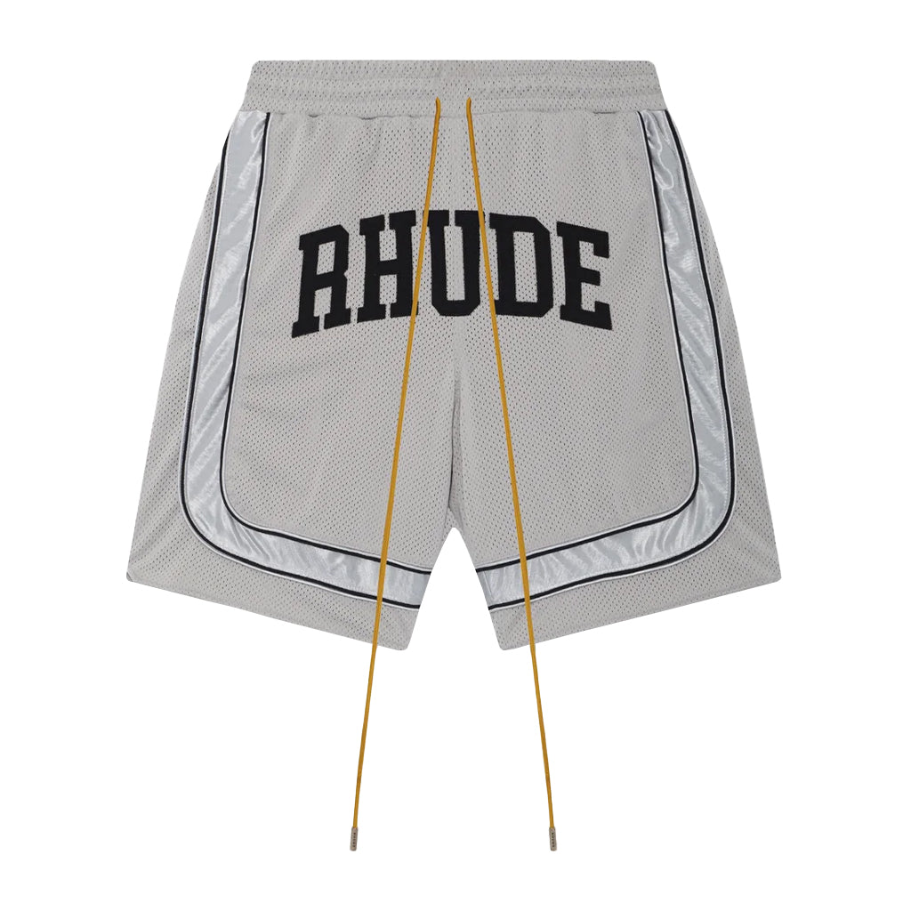 [Rhude] Baggy Mesh Collegiate Logo Shorts