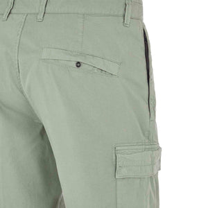 Stone Island Garment Dyed "Old" Treatment Cuffed Cargo Pants in Sage Green