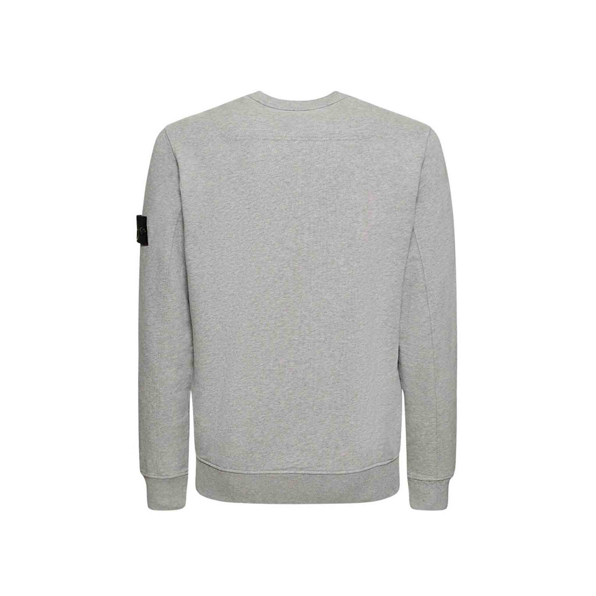 Stone Island Garment Dyed Crewneck Sweatshirt in Grey Melange