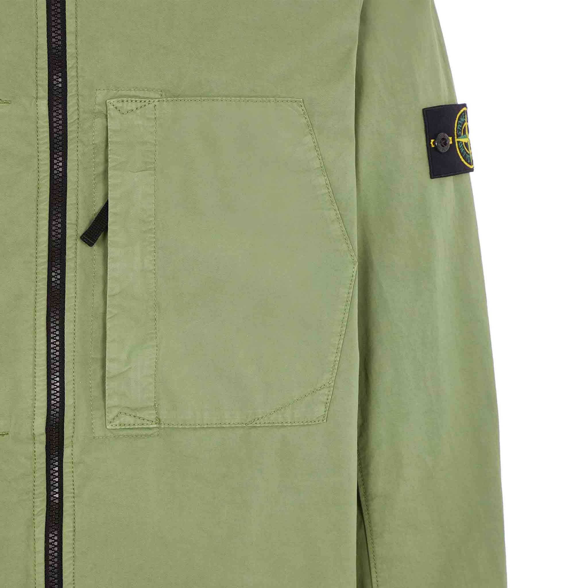 Stone Island SUPIMA Cotton Jacket in Sage Green