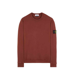 Stone Island Garment Dyed Crewneck Sweatshirt in Chestnut Brown