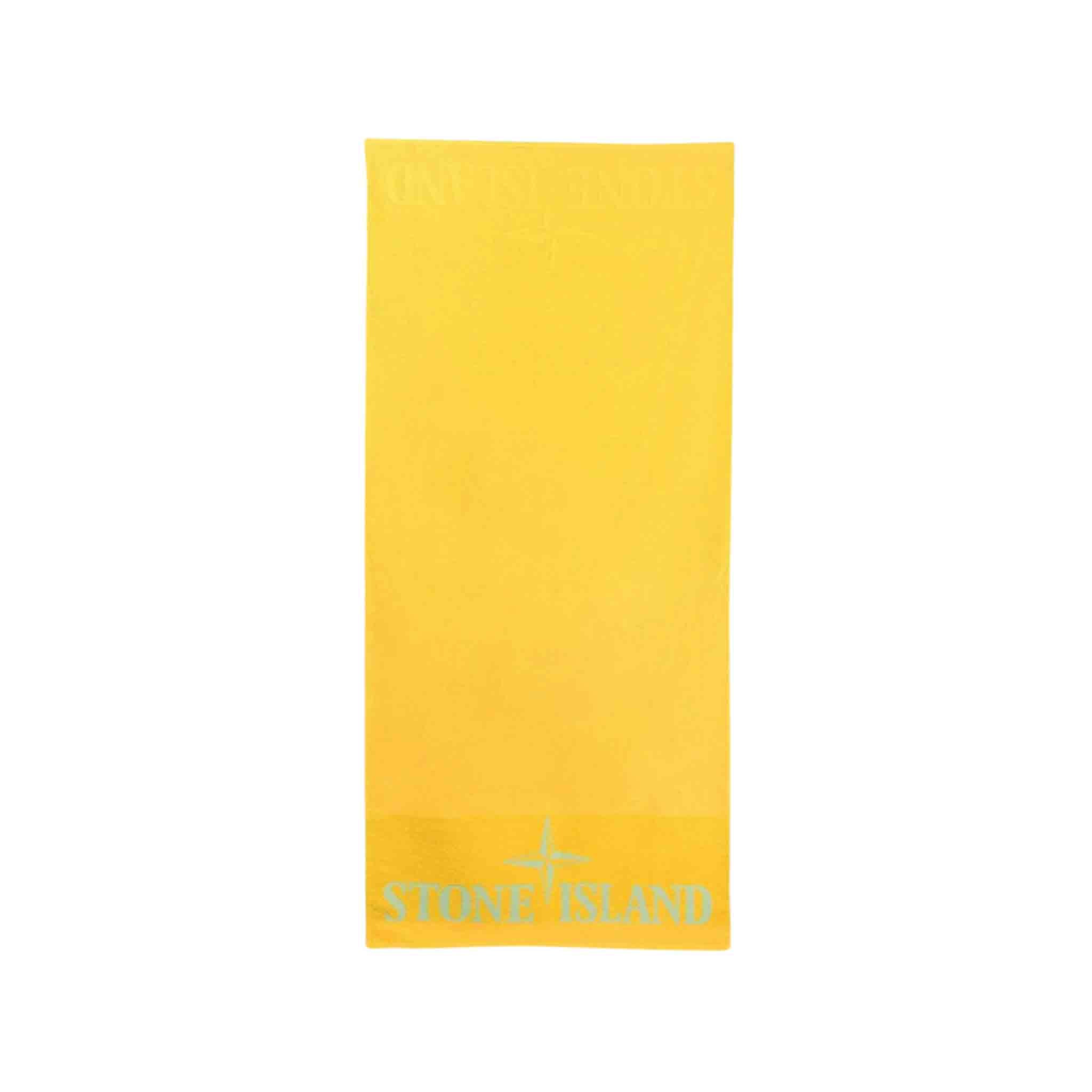 Stone Island Junior Beach Towel in Yellow