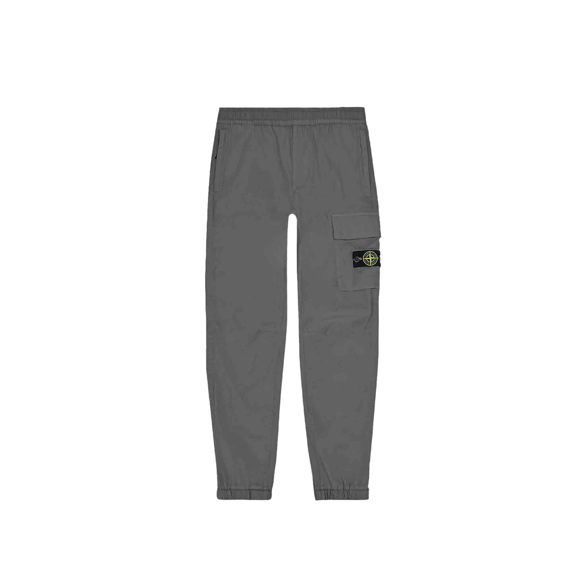 Stone Island Junior Cargo Trousers Cuffed Bottoms in Charcoal