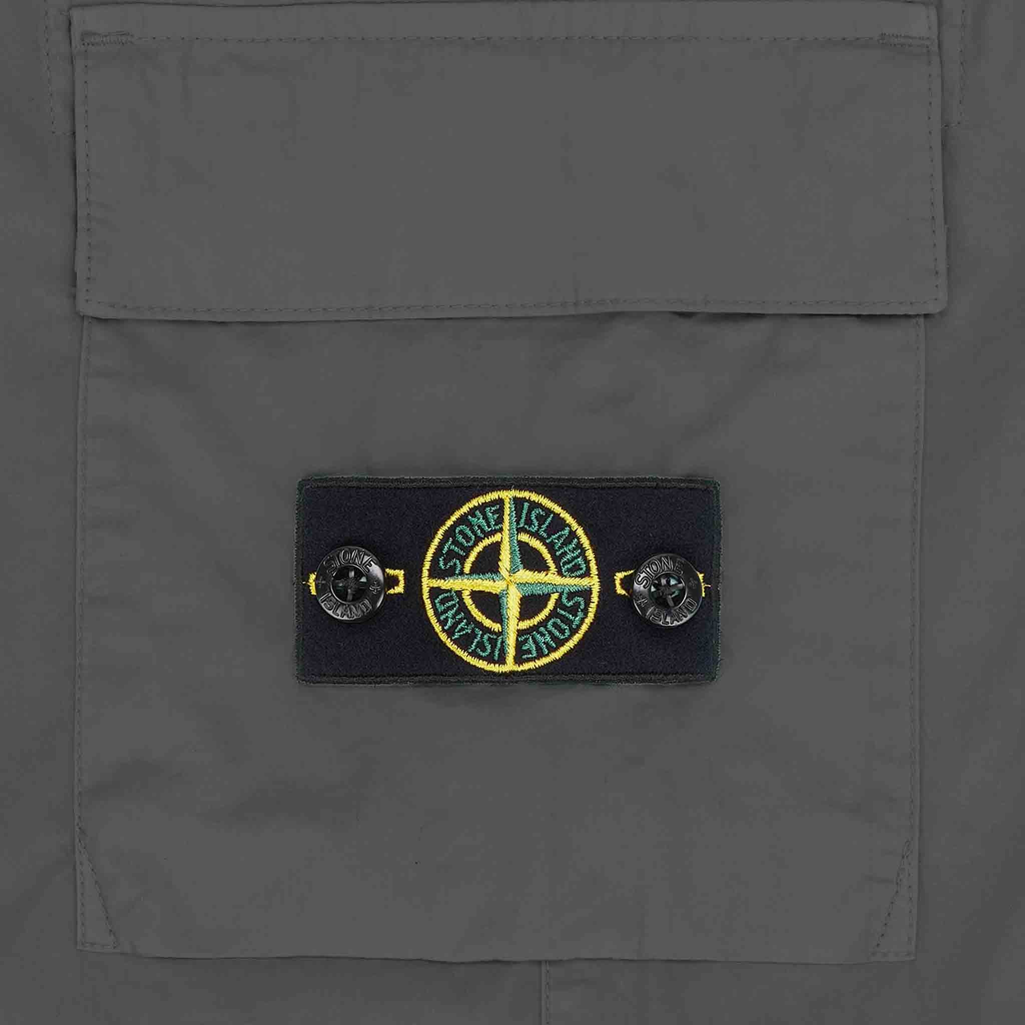 Stone Island Junior Cargo Trousers Cuffed Bottoms in Charcoal