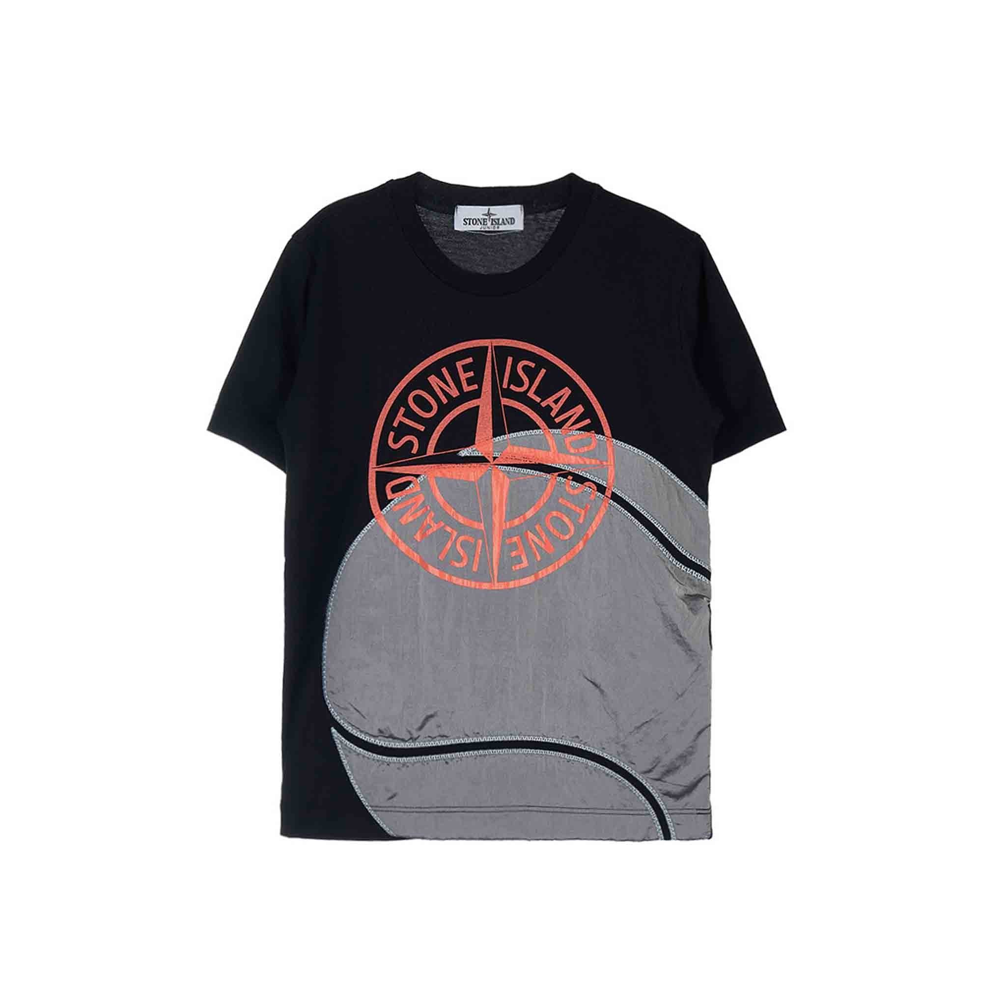Stone Island Junior 'Slam Two' T-Shirt in Black
