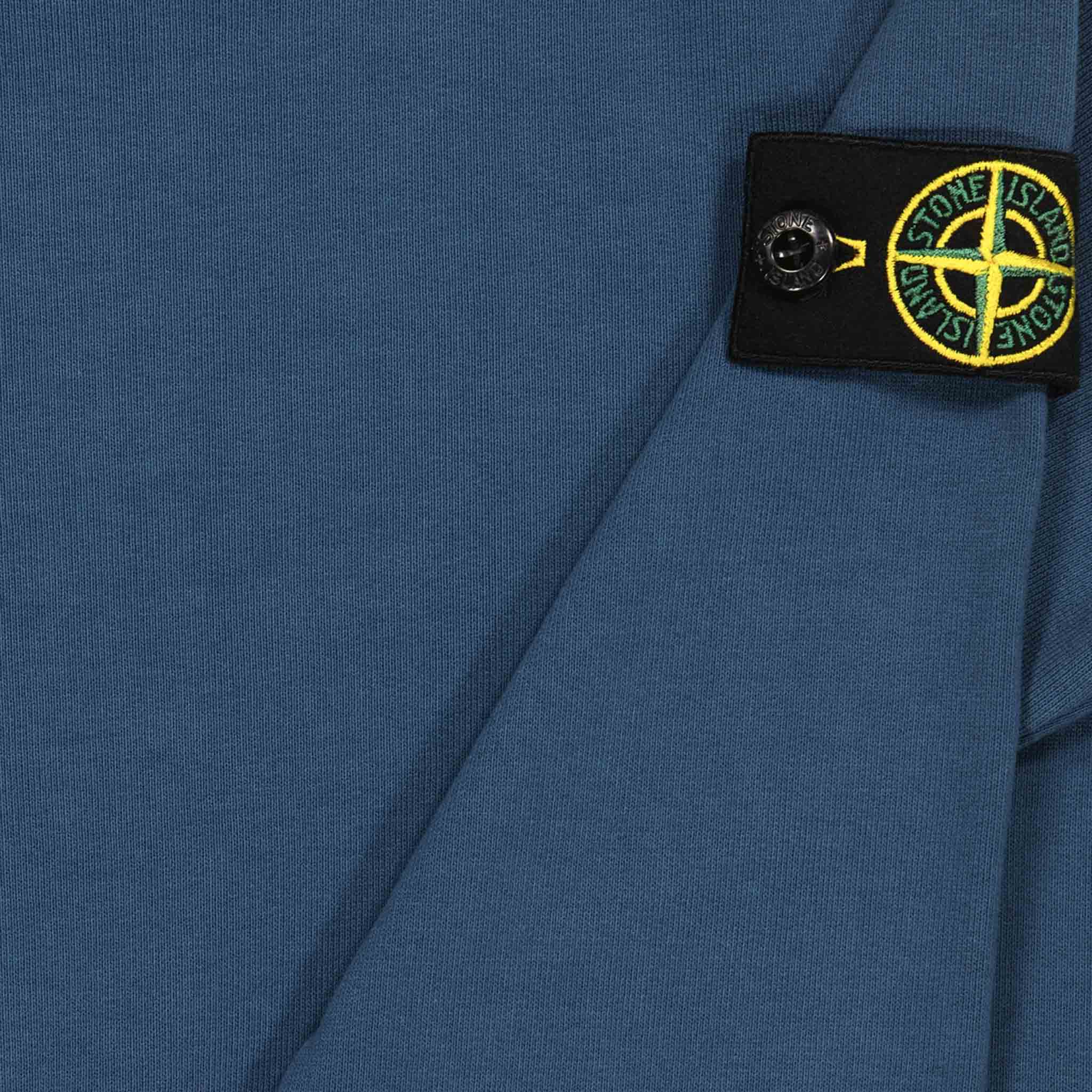 Stone Island Junior Cotton Fleece Crewneck in Royal Blue