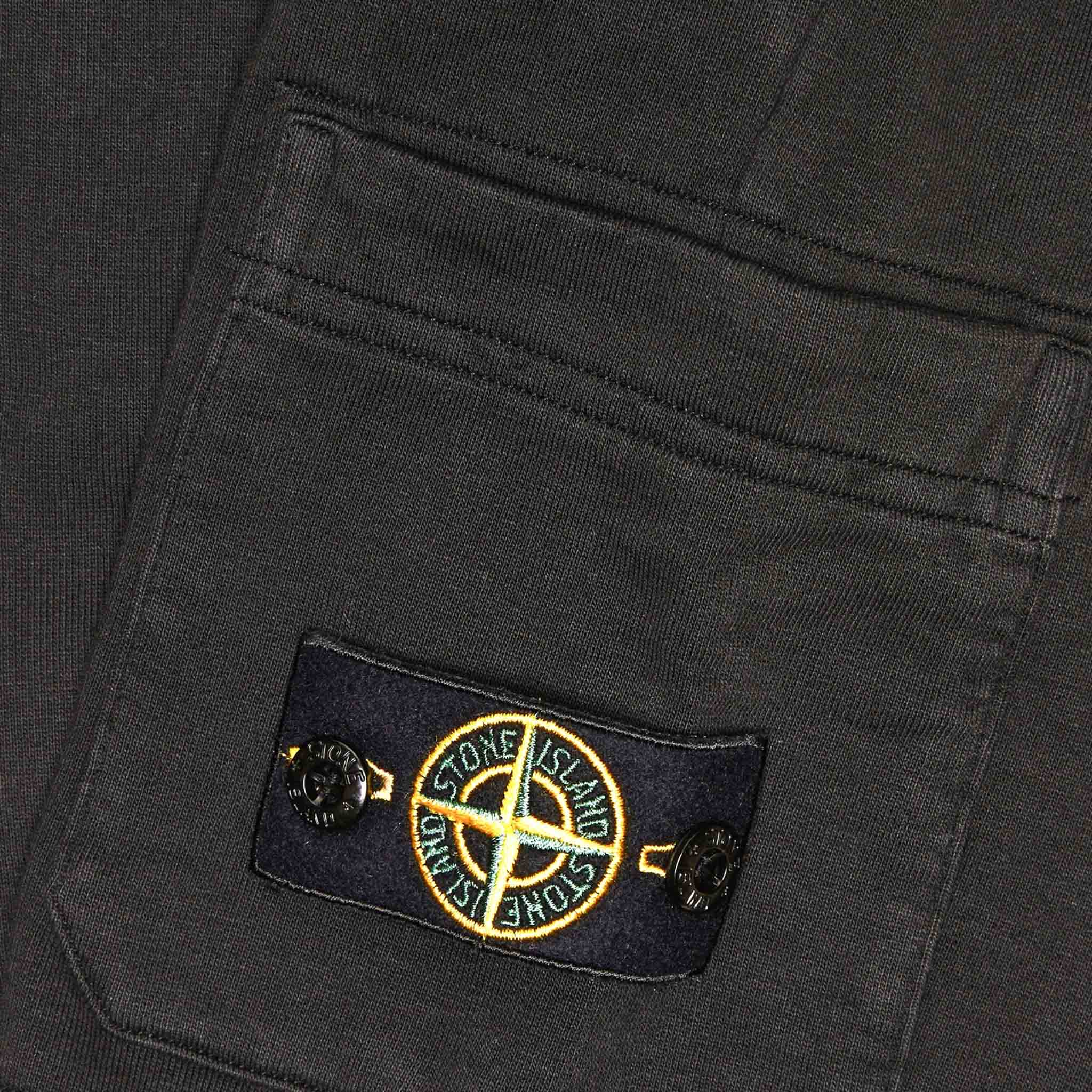 Stone Island Junior Cotton Fleece Shorts in Charcoal