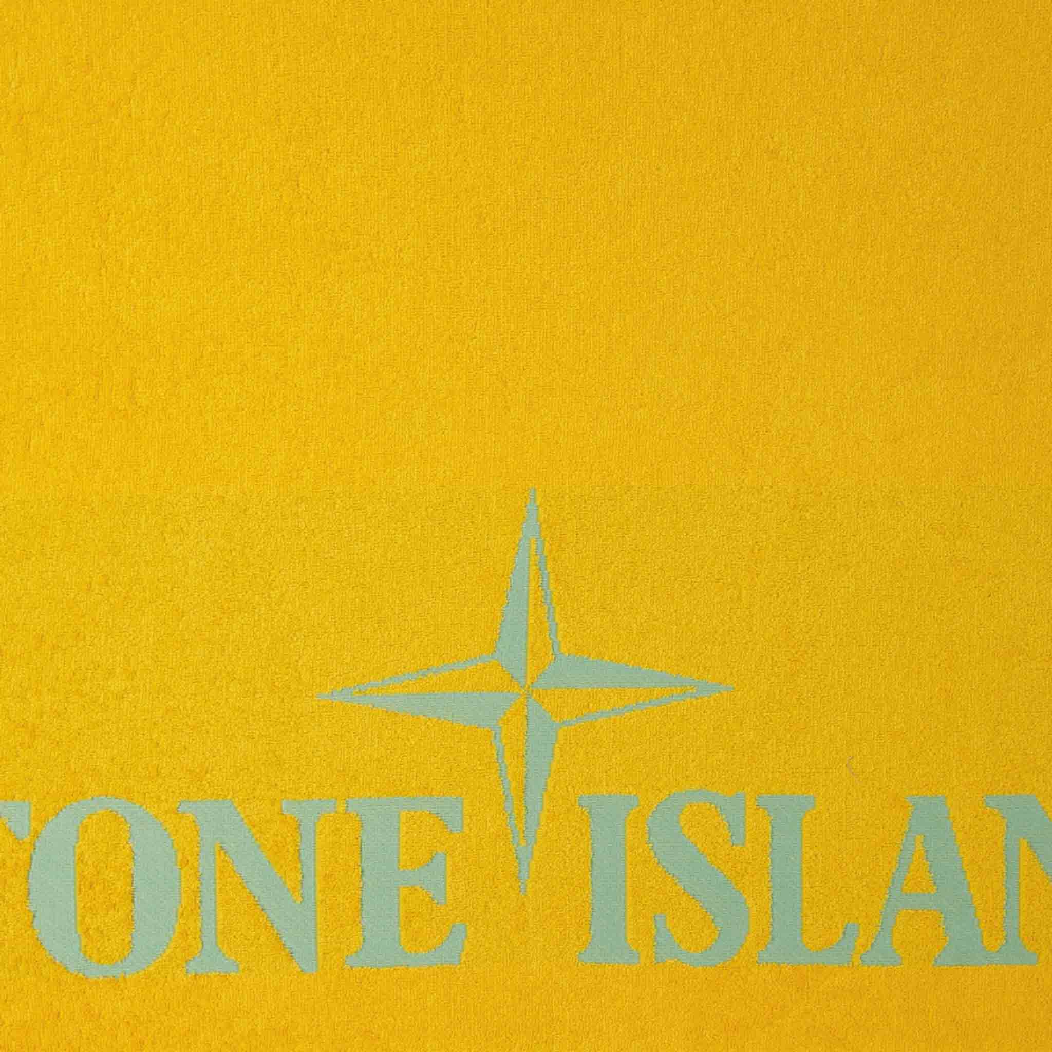 Stone Island Junior Beach Towel in Yellow