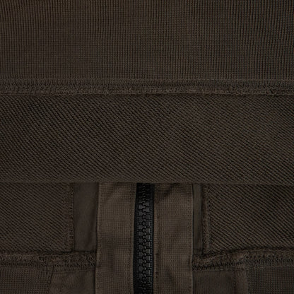 [Stone Island] Organic Cotton Fleece Oversized Zip-Up Hoodie
