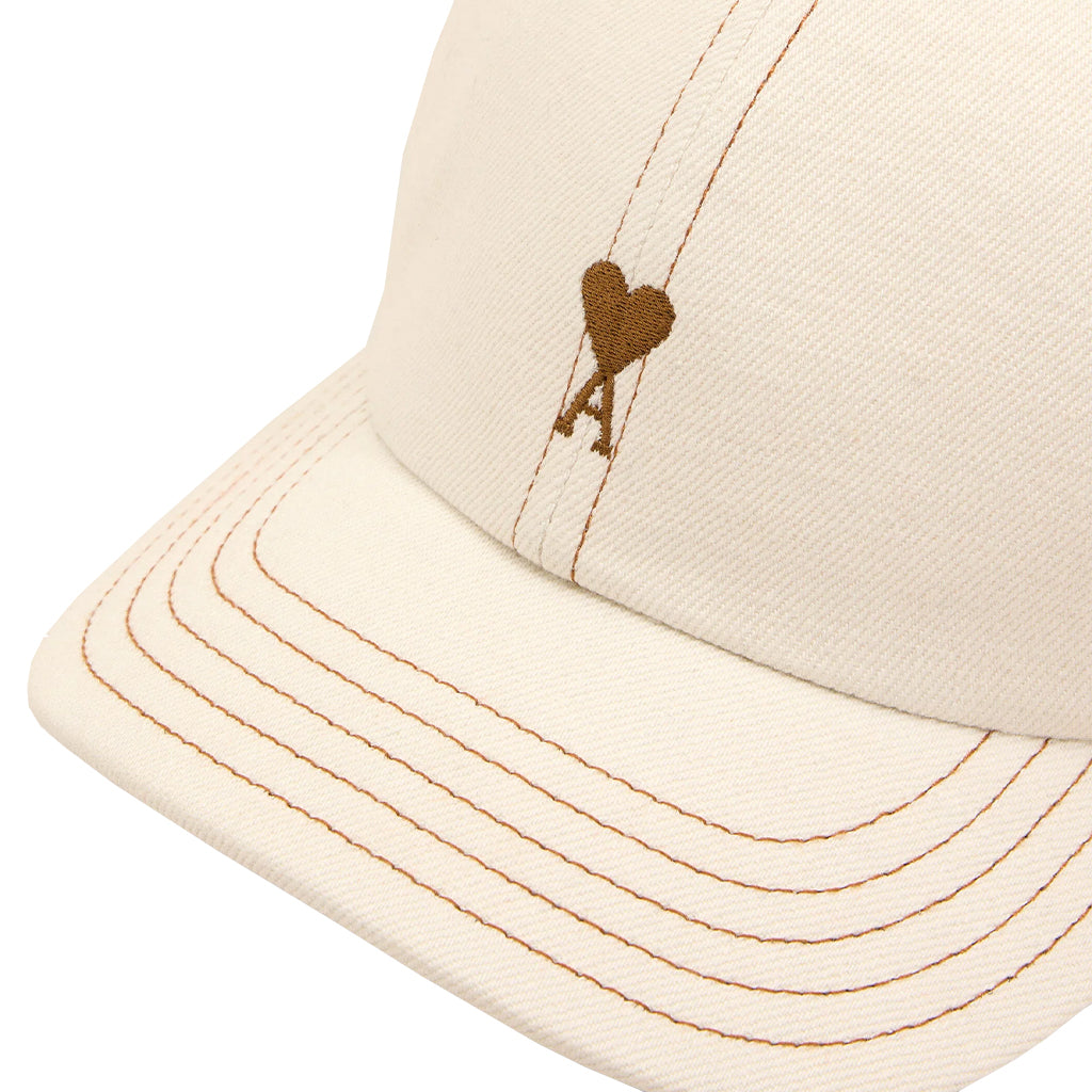 [Ami Paris] Tobacco Ami De Coeur Embroidery Cap
