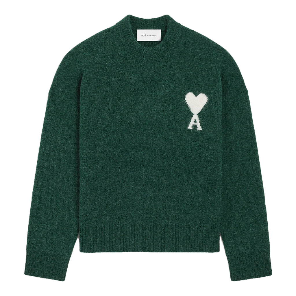 [Ami Paris] Quota Large Ami De Coeur Alpaca Crewneck Knit