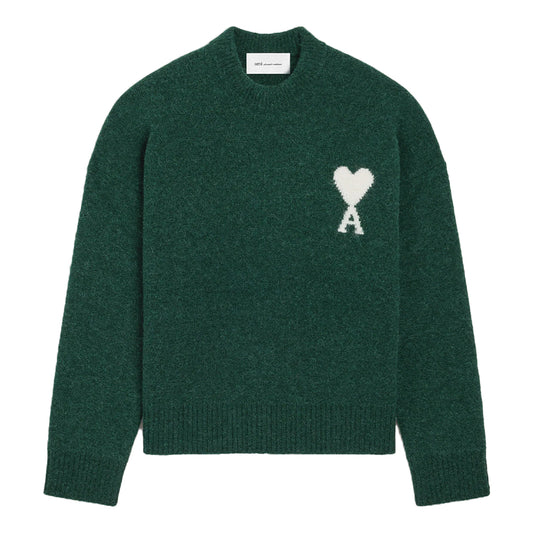 [Ami Paris] Quota Large Ami De Coeur Alpaca Crewneck Knit