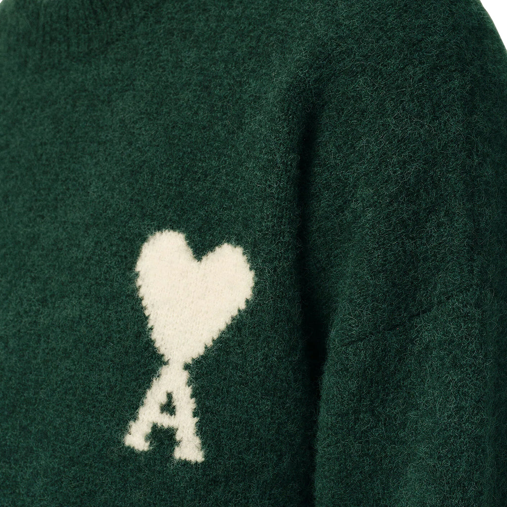 [Ami Paris] Quota Large Ami De Coeur Alpaca Crewneck Knit