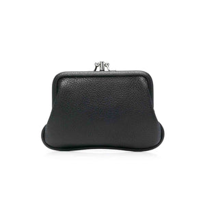 Vivienne Westwood Grained Leather Mini Frame Coin Purse in Black