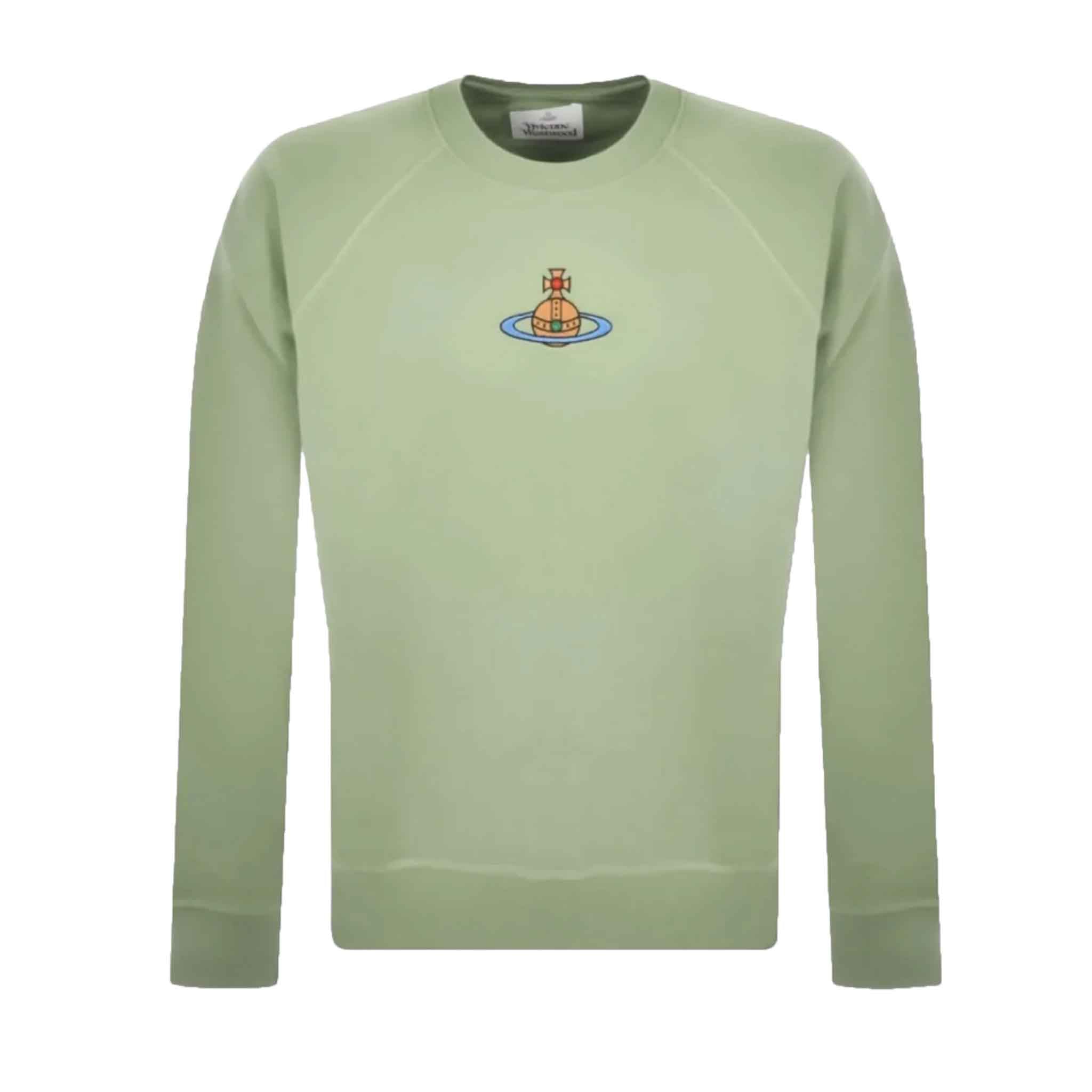 Vivienne Westwood Centered Orb Logo Raglan Sweatshirt in Pistachio