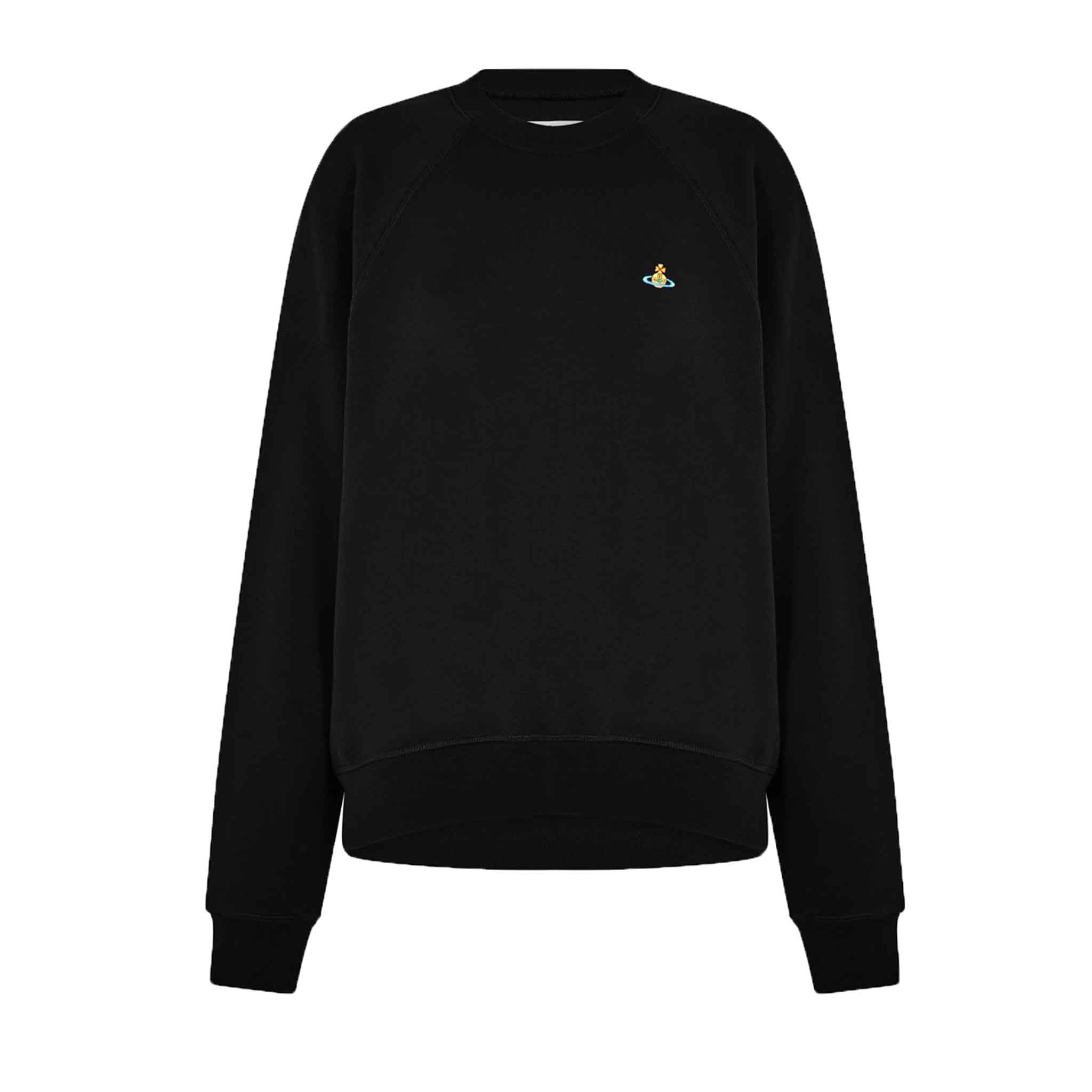 Vivienne Westwood Small Orb Logo Oversize Raglan Sweatshirt in Black