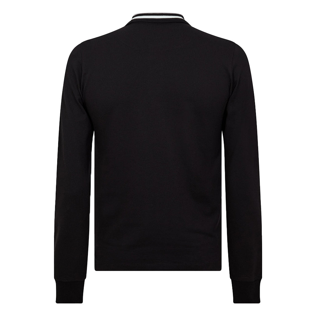 Vivienne Westwood Embroidered Logo Piqué Cotton Long Sleeve Polo Shirt