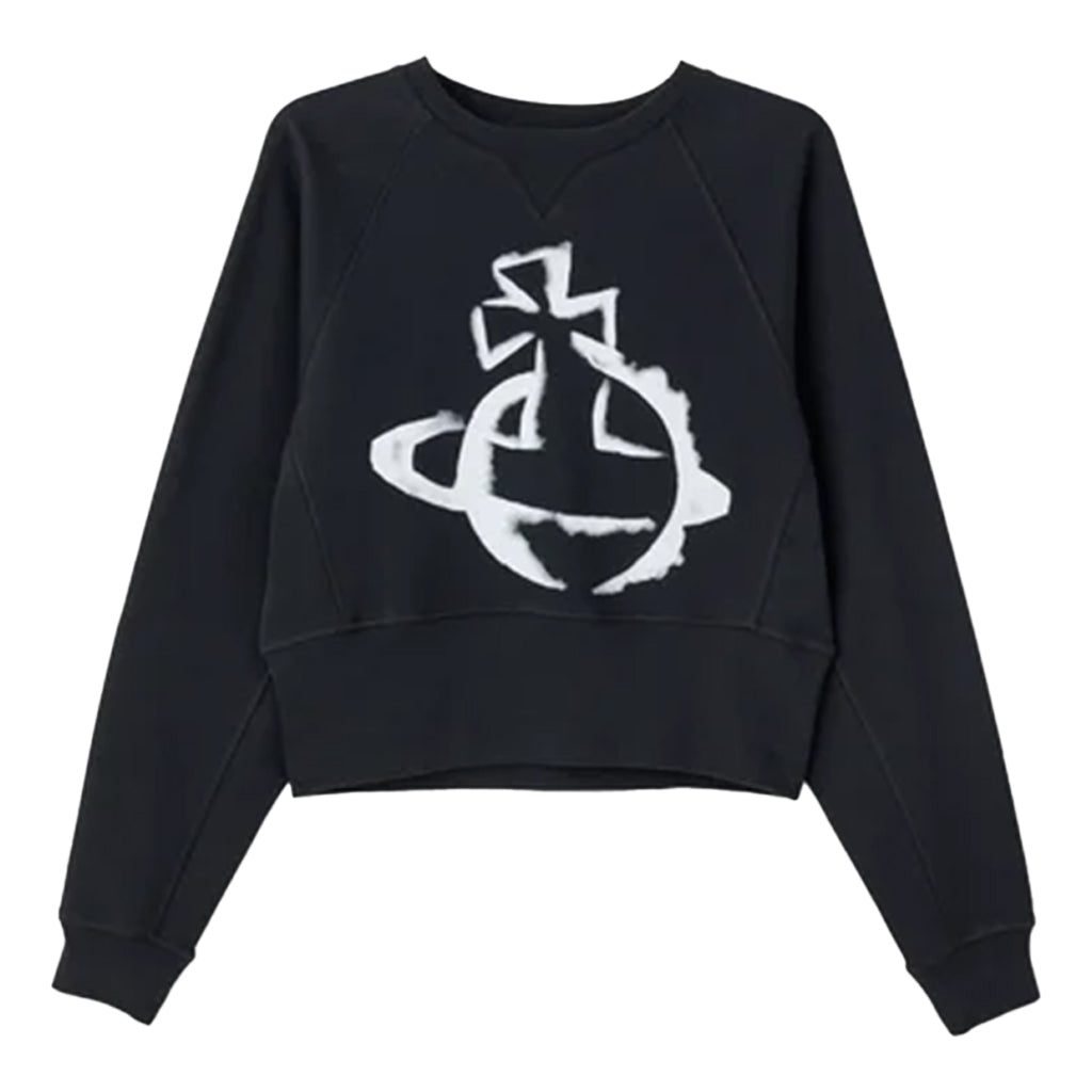 Vivienne Westwood Stencil Orb Raglan Cropped Sweatshirt
