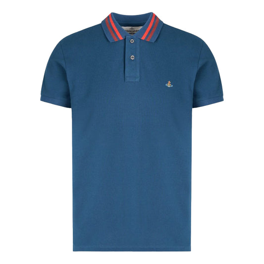 Vivienne Westwood Embroidered Logo Piqué Cotton Polo Shirt