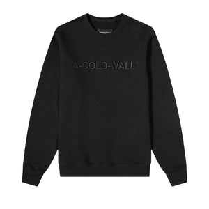 A - COLD - WALL* Essential Embroidered Logo Crewneck Sweatshirt in BlackSweatshirtsA - COLD - WALL*DPUSXSA - COLD - WALL* Essential Embroidered Logo Crewneck Sweatshirt in Black