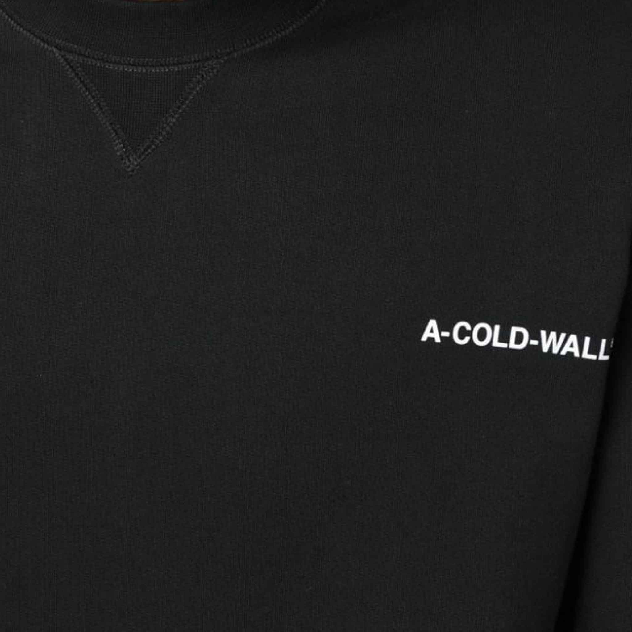 A - COLD - WALL* Essential Small Logo Crewneck Sweatshirt in BlackSweatshirtsA - COLD - WALL*DPUSXSA - COLD - WALL* Essential Small Logo Crewneck Sweatshirt in Black