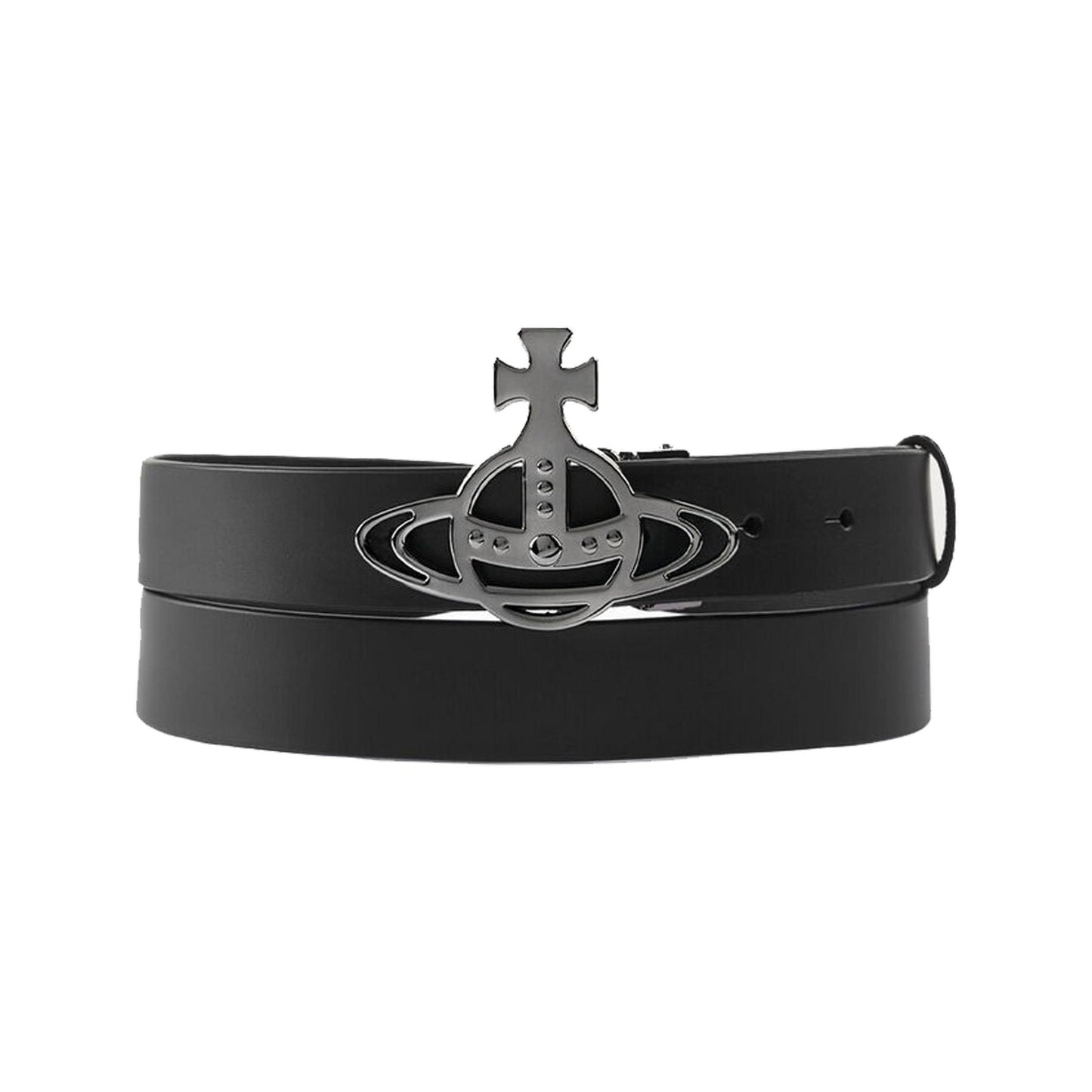 [Vivienne Westwood] Line Orb Buckle Belt in Gunmetal