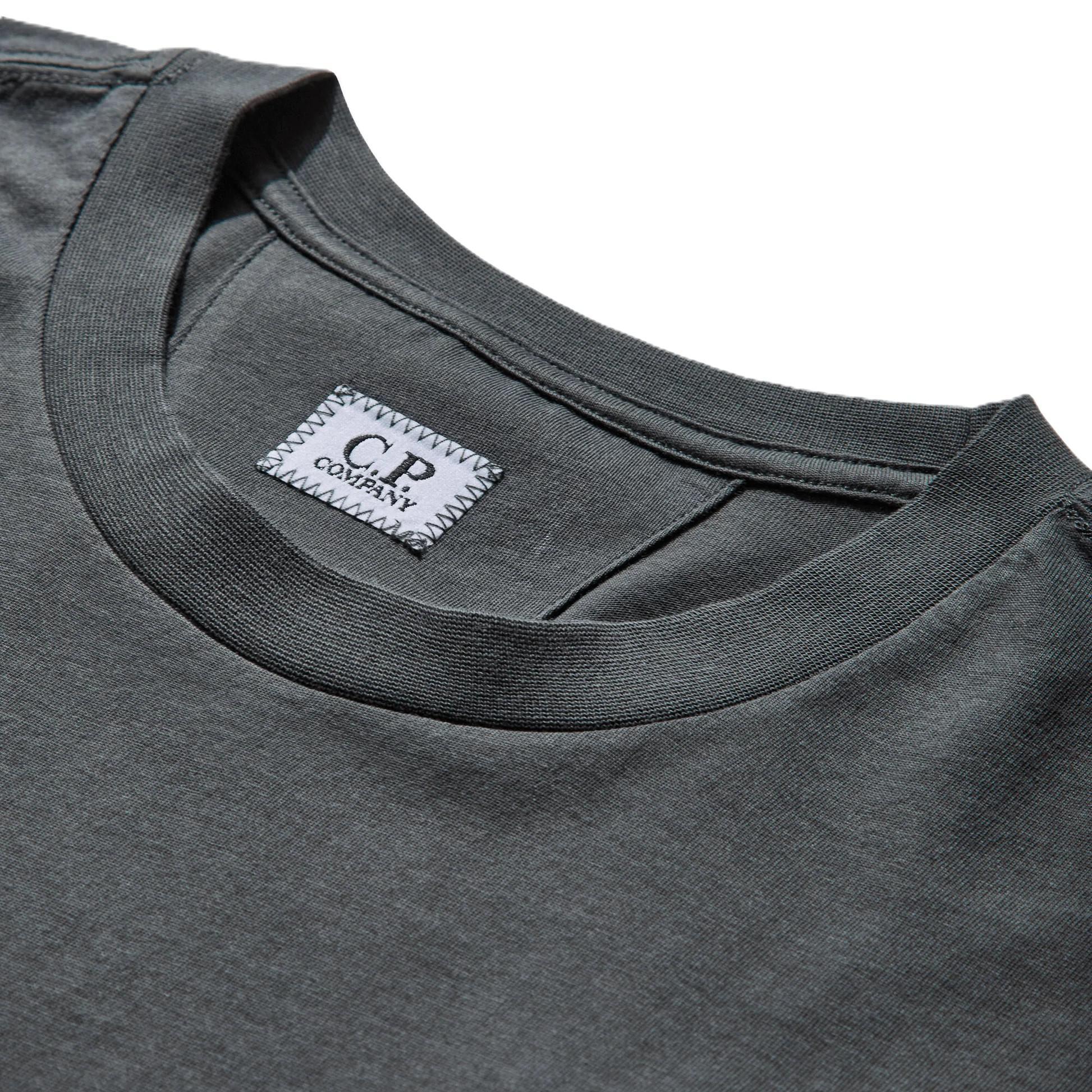 C.P. Company Vertical Logo T-Shirt in Dark Shadow
