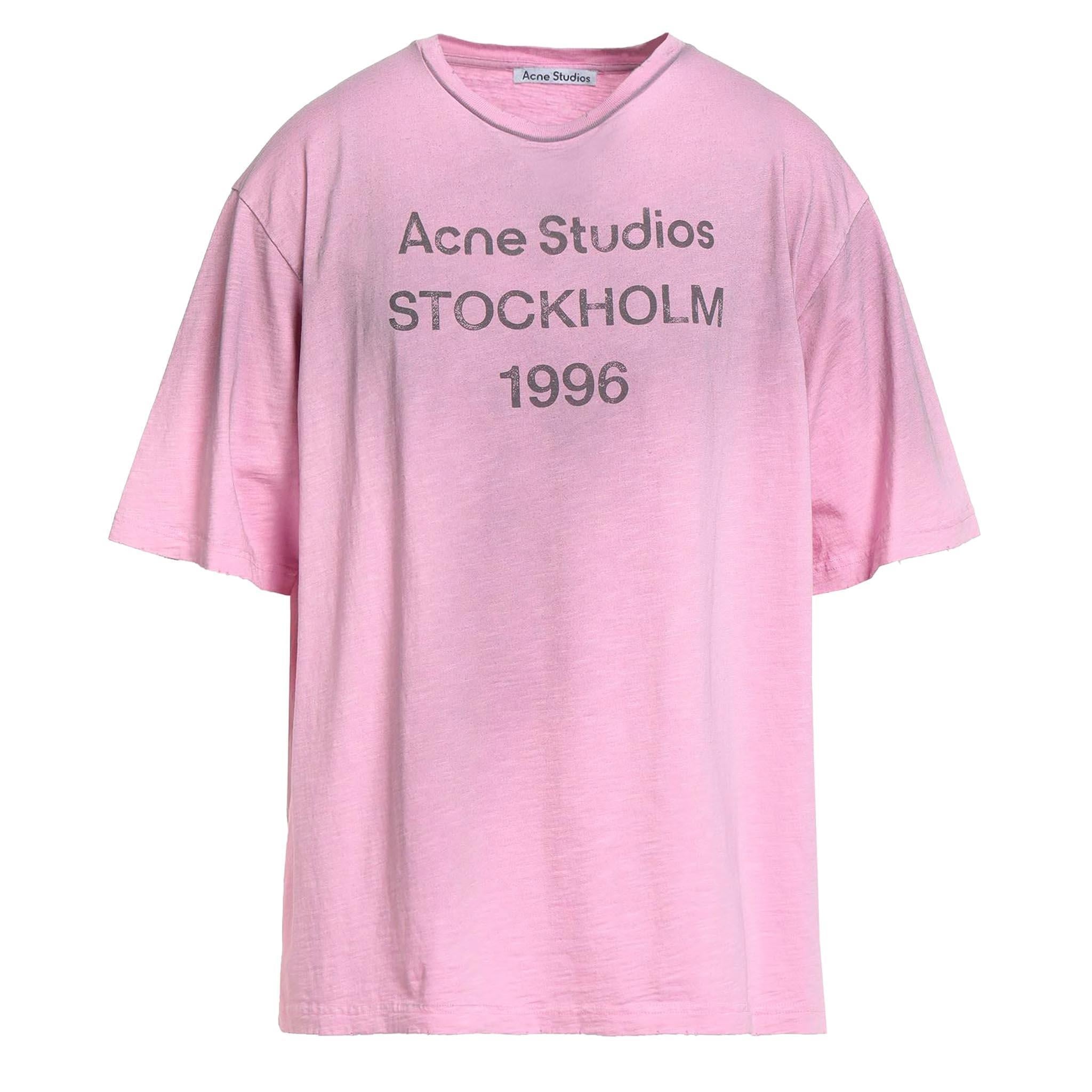 Acne Studios Logo T-Shirt - Relaxed Fit In Cotton Candy PinkAcne StudiosDPUS Designer Outlet7323336604528XSAcne Studios Logo T-Shirt - Relaxed Fit In Cotton Candy Pink