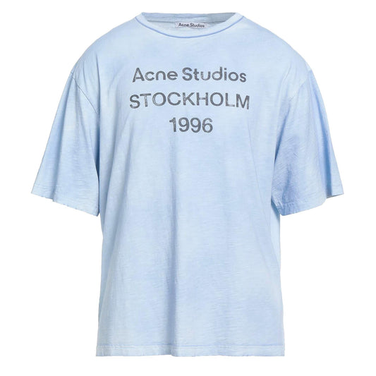 Acne Studios Logo T-Shirt - Relaxed Fit In Dusty BlueAcne StudiosDPUS Designer Outlet7323336540651XSAcne Studios Logo T-Shirt - Relaxed Fit In Dusty Blue