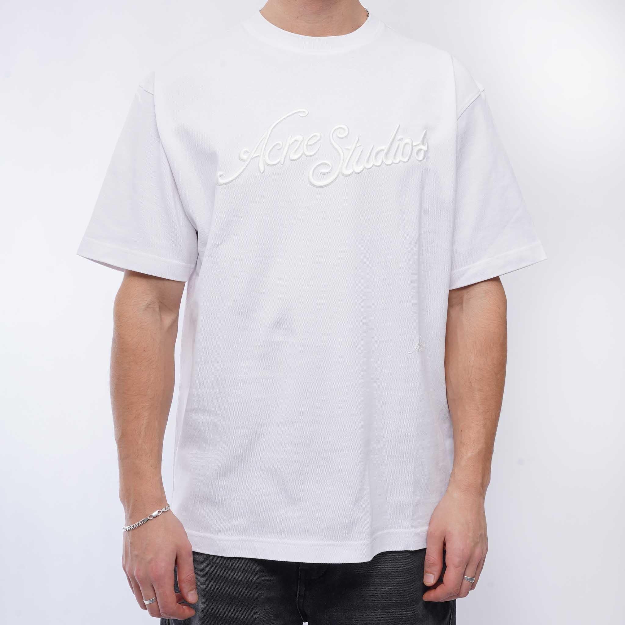 [Acne Studios] Logo T-Shirt W Embroidered Logo - Relaxed Fit In Optic WhiteT-ShirtsAcne StudiosDPUS Designer Outlet7323336712004XS[Acne Studios] Logo T-Shirt W Embroidered Logo - Relaxed Fit In Optic White