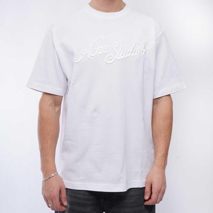 [Acne Studios] Logo T-Shirt W Embroidered Logo - Relaxed Fit In Optic WhiteT-ShirtsAcne StudiosDPUS Designer Outlet7323336712004XS[Acne Studios] Logo T-Shirt W Embroidered Logo - Relaxed Fit In Optic White