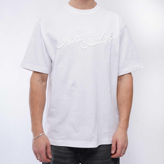 [Acne Studios] Logo T-Shirt W Embroidered Logo - Relaxed Fit In Optic WhiteT-ShirtsAcne StudiosDPUS Designer Outlet7323336712004XS[Acne Studios] Logo T-Shirt W Embroidered Logo - Relaxed Fit In Optic White