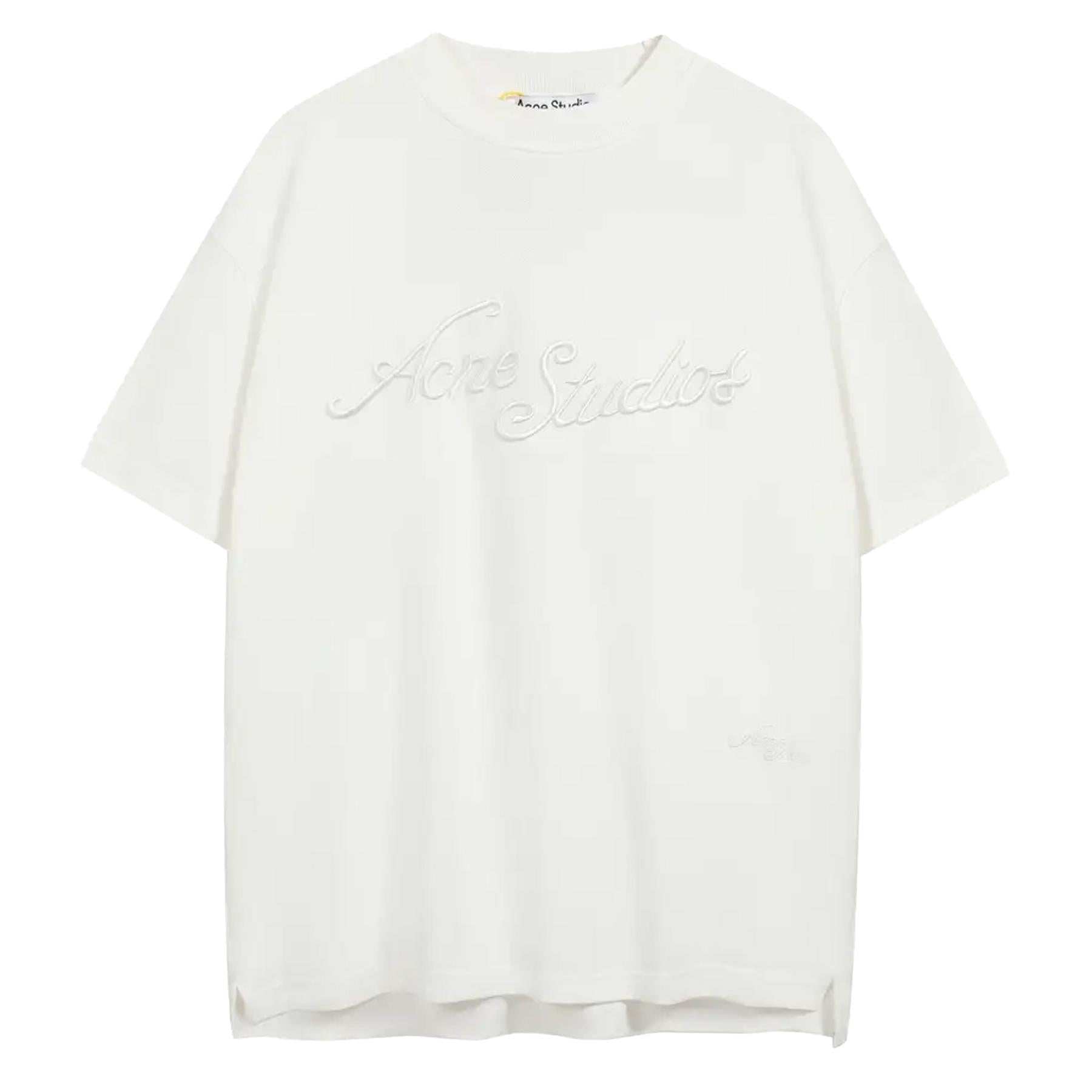 Acne Studios Logo T-Shirt W Embroidered Logo - Relaxed Fit In Optic WhiteT-ShirtsAcne StudiosDPUS Designer Outlet7323336712004XSAcne Studios Logo T-Shirt W Embroidered Logo - Relaxed Fit In Optic White