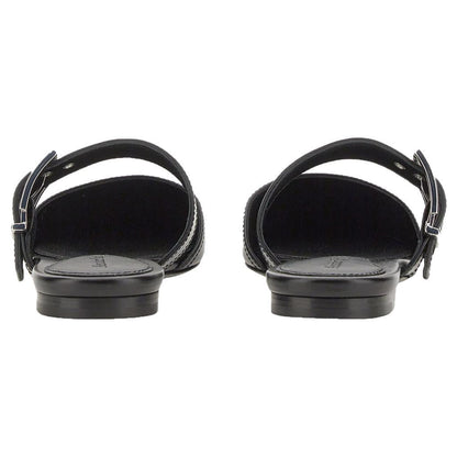 Alexander McQueen Pointed Toe Sandals In Black Leather