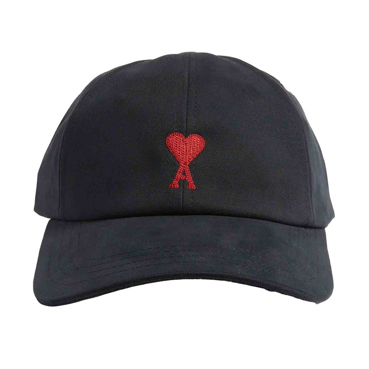 Ami de Coeur Embroidery Cap in BlackHatsAMI ParisDPUS3666598245079Ami de Coeur Embroidery Cap in Black