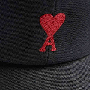 Ami de Coeur Embroidery Cap in BlackHatsAMI ParisDPUS3666598245079Ami de Coeur Embroidery Cap in Black