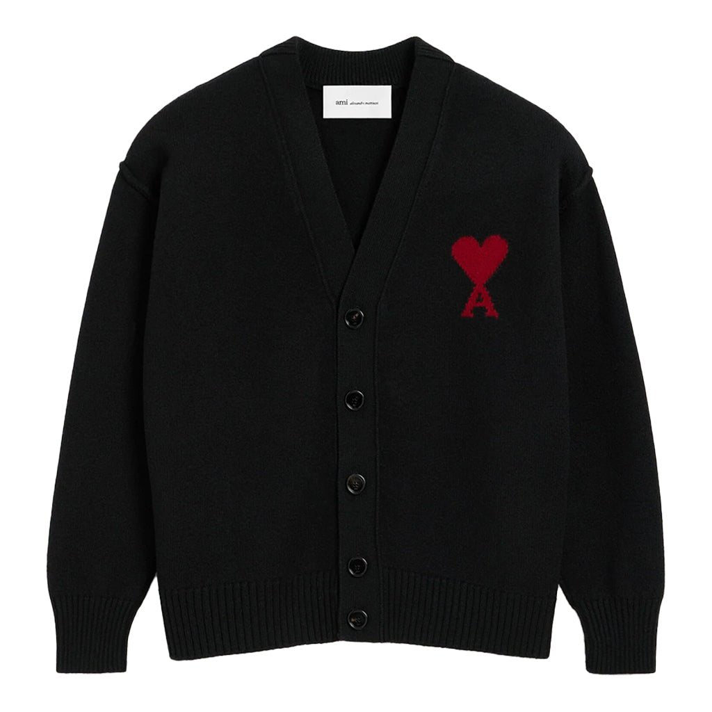 [Ami Paris] ADC Classic CardiganCardiganAmi ParisDPUS Designer Outlet3666598642151Black/RedXXS[Ami Paris] ADC Classic Cardigan