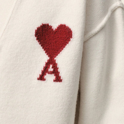 [Ami Paris] ADC Classic CardiganCardiganAmi ParisDPUS Designer Outlet3666598642526Ecru/RedXS[Ami Paris] ADC Classic Cardigan