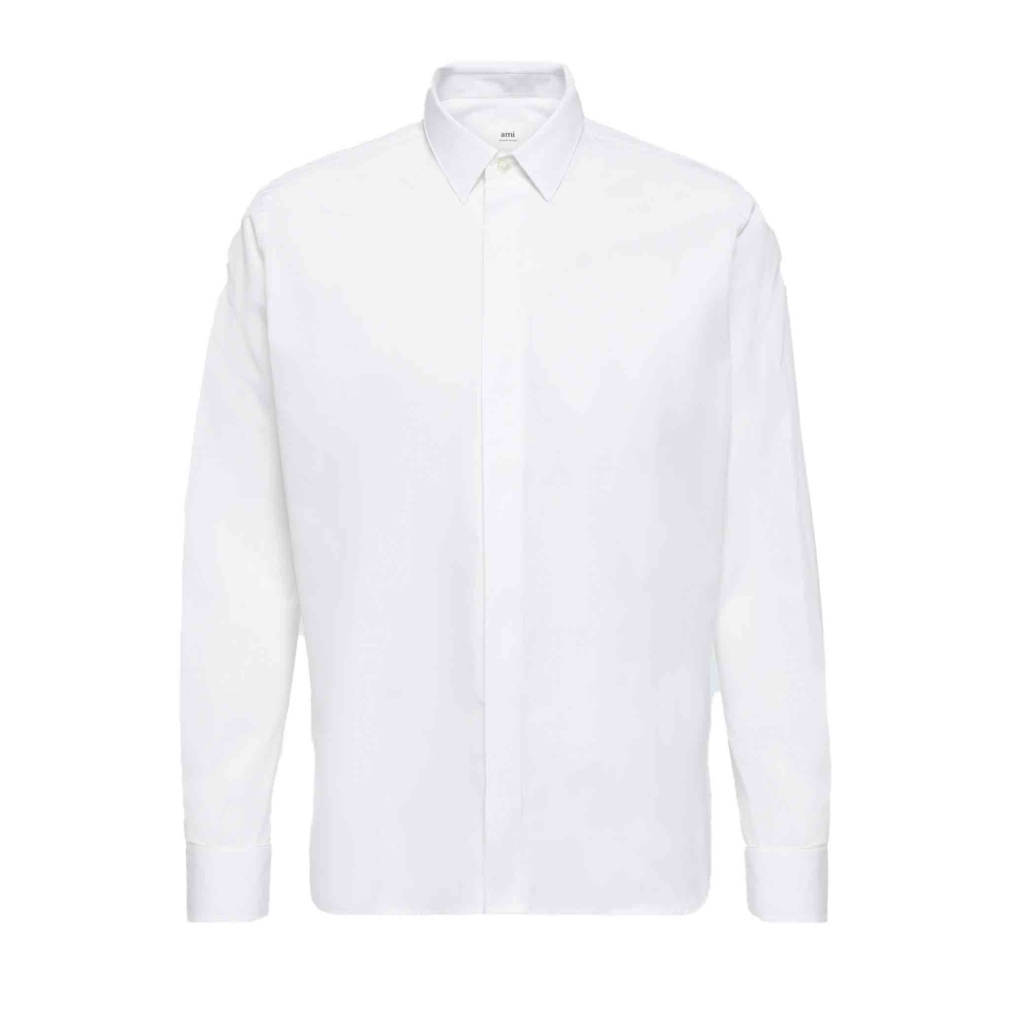 Ami Paris Alexandre Mattiussi Classic Shirt in WhiteShirtsAMI ParisDPUS3666598321827SAmi Paris Alexandre Mattiussi Classic Shirt in White