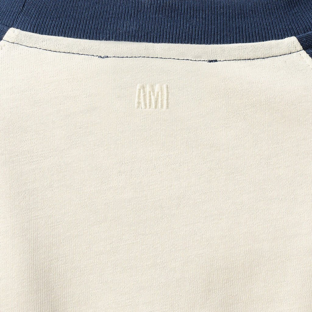 [Ami Paris] Ami de Coeur Two Tone Thick cotton T-ShirtT-ShirtAmi ParisDPUS Designer Outlet3666598752423Blanc CremeS[Ami Paris] Ami de Coeur Two Tone Thick cotton T-Shirt