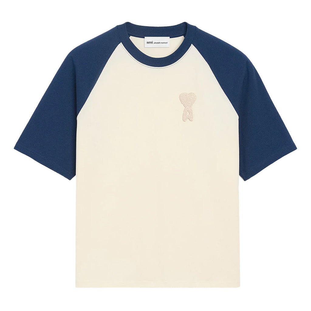 [Ami Paris] Ami de Coeur Two Tone Thick cotton T-ShirtT-ShirtAmi ParisDPUS Designer Outlet3666598752423Blanc CremeS[Ami Paris] Ami de Coeur Two Tone Thick cotton T-Shirt