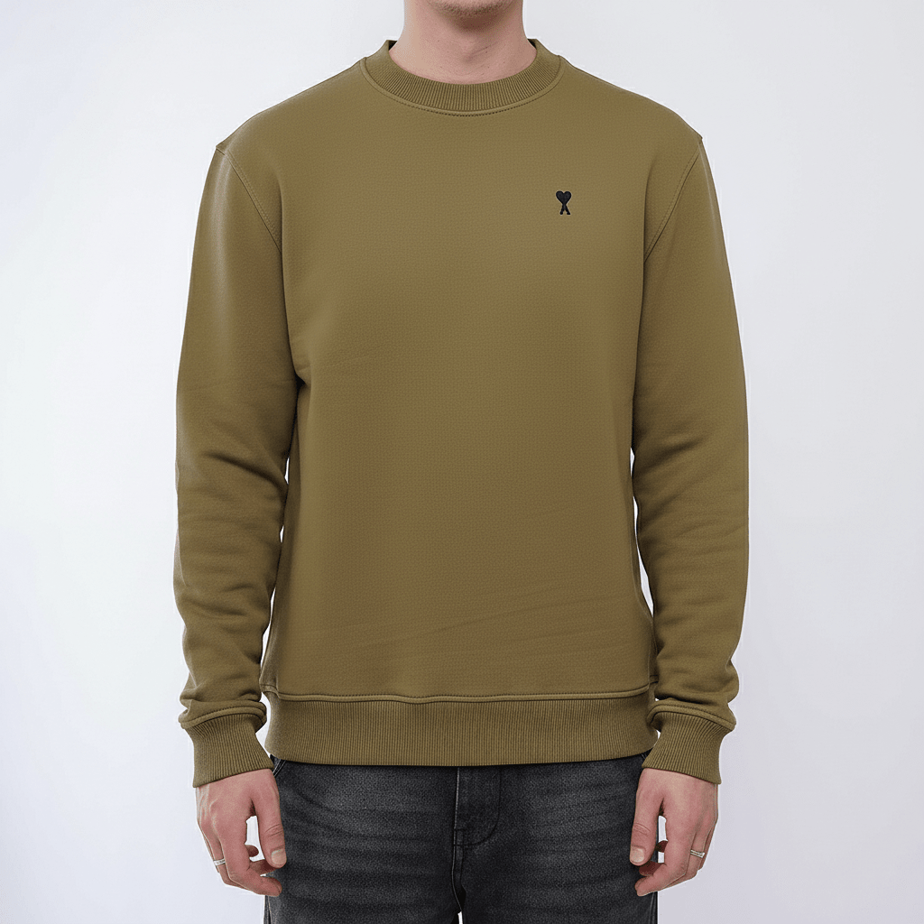 [Ami Paris] Black Heart Cotton Fleece Classic Fit SweatshirtSweatshirtsAmi ParisDPUS Designer Outlet3666598580552BronzeXS[Ami Paris] Black Heart Cotton Fleece Classic Fit Sweatshirt