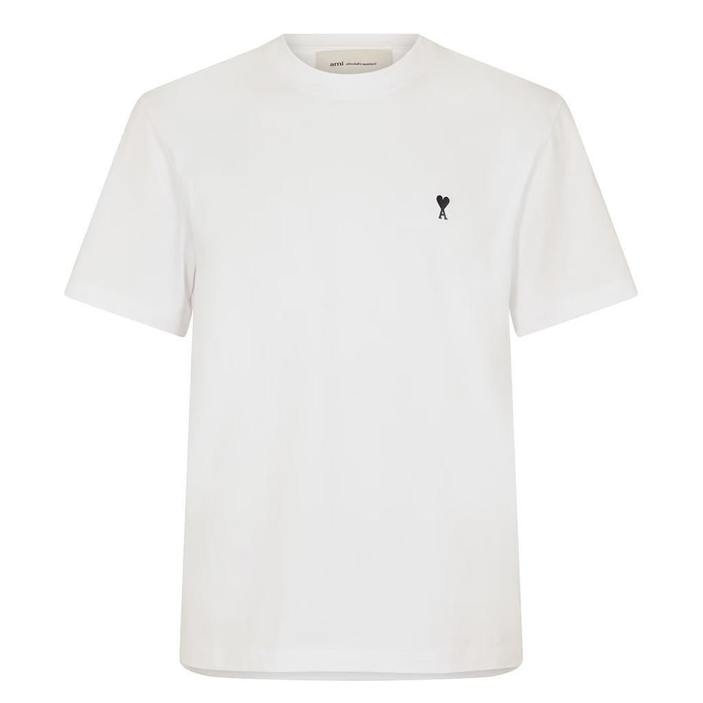 [Ami Paris] Black Heart Light Cotton Classic Fit T-ShirtT-ShirtsAmi ParisDPUS Designer Outlet3666598631476WhiteXS[Ami Paris] Black Heart Light Cotton Classic Fit T-Shirt
