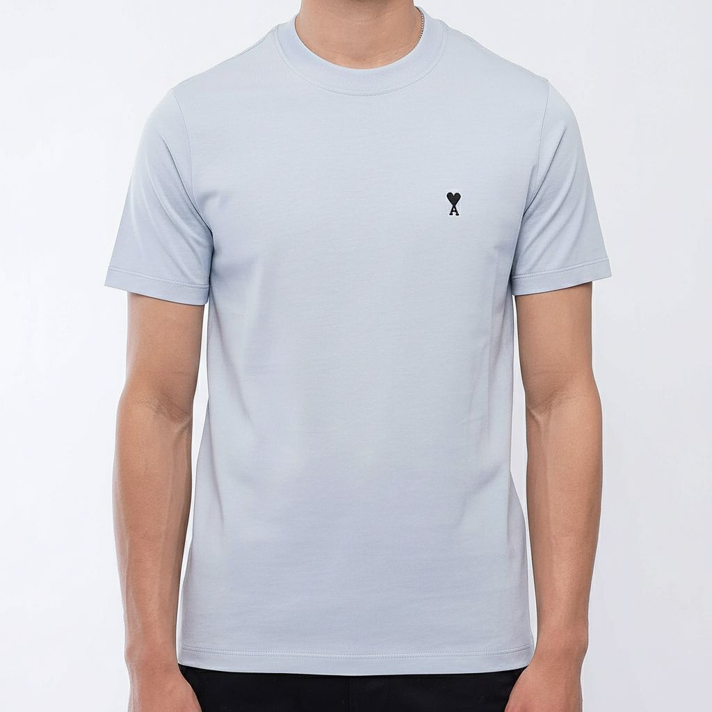 [Ami Paris] Black Heart Light Cotton Classic Fit T-ShirtT-ShirtsAmi ParisDPUS Designer Outlet3666598631650BlueXS[Ami Paris] Black Heart Light Cotton Classic Fit T-Shirt