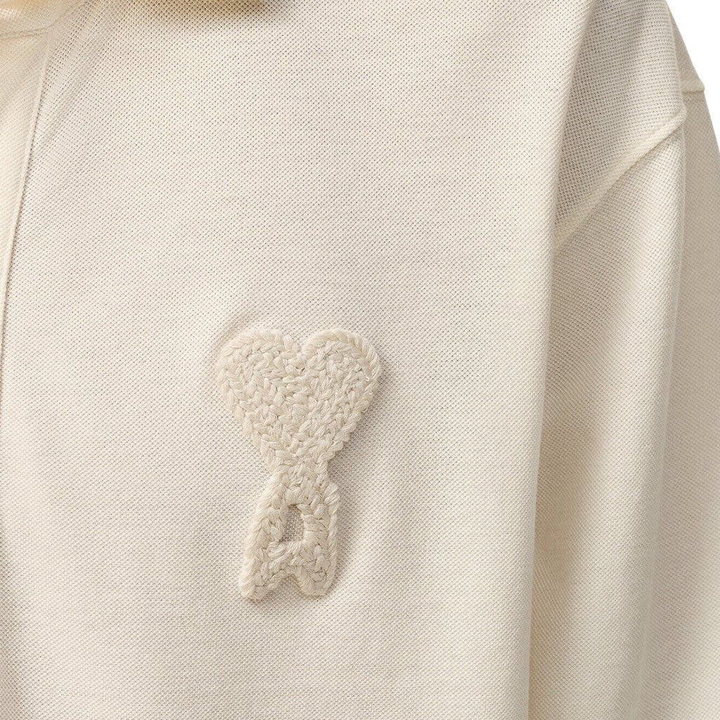 [Ami Paris] Boxy Fit Polo With Ami De Coeur Knitted PatchT-ShirtsAmi ParisDPUS Designer Outlet3666598733866Creamy WhiteXS[Ami Paris] Boxy Fit Polo With Ami De Coeur Knitted Patch