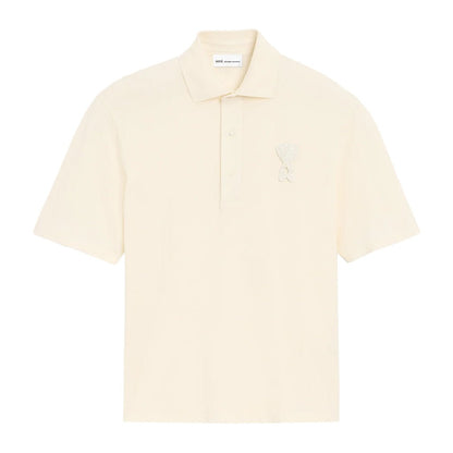 [Ami Paris] Boxy Fit Polo With Ami De Coeur Knitted PatchT-ShirtsAmi ParisDPUS Designer Outlet3666598733866Creamy WhiteXS[Ami Paris] Boxy Fit Polo With Ami De Coeur Knitted Patch