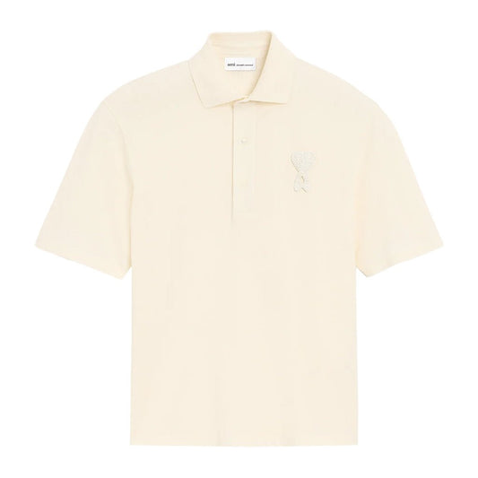 [Ami Paris] Boxy Fit Polo With Ami De Coeur Knitted PatchT-ShirtsAmi ParisDPUS Designer Outlet3666598733866Creamy WhiteXS[Ami Paris] Boxy Fit Polo With Ami De Coeur Knitted Patch